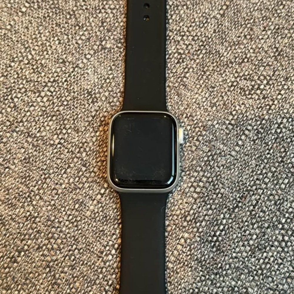 Apple Black Smartwatch with Silver Accents